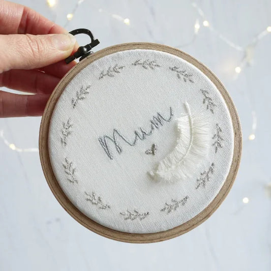 In Memory of - Embroidered Hoop Keepsake