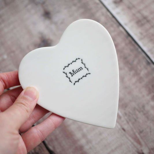 Mum Themed Porcelain Heart Coaster