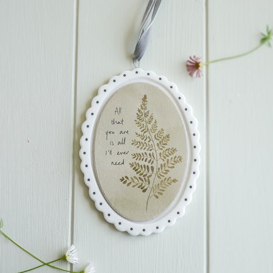 Scalloped Edge Decoration | Porcelain Fern Leaf | All